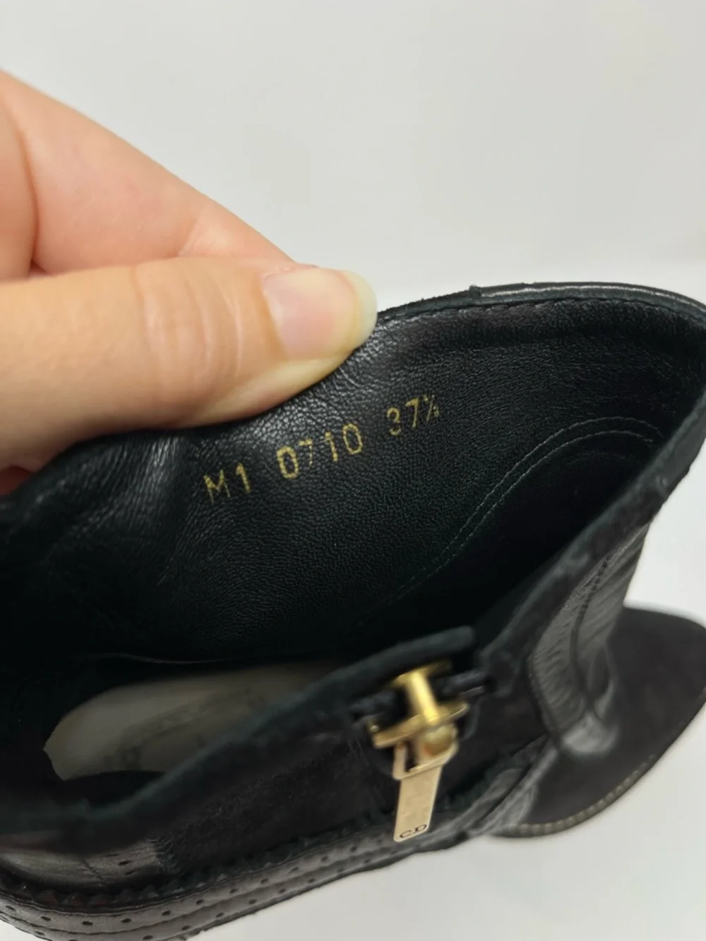 Christian Dior Galliano Vintage 90s Y2K Black Suede Leather Ankle Boots 37.5 7